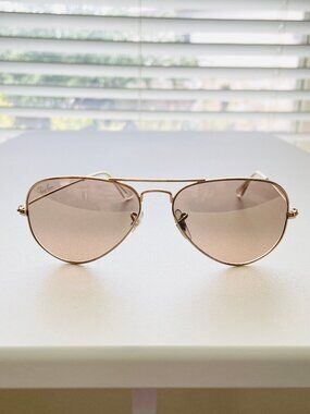 Ray-Ban RB3025 001/3E Aviator Sunglasses Gold Pink Mirror 55mm